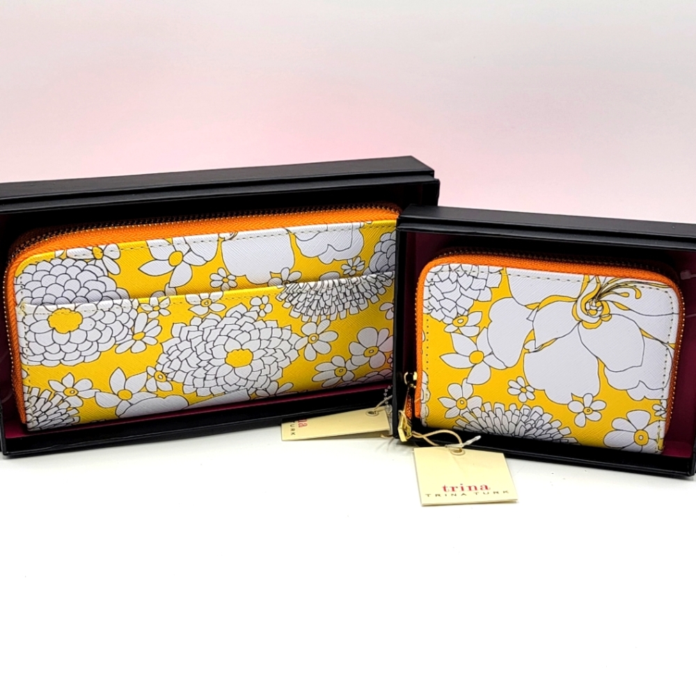 Trina Turk Yellow‎ Floral Women's Wallet Bag Set